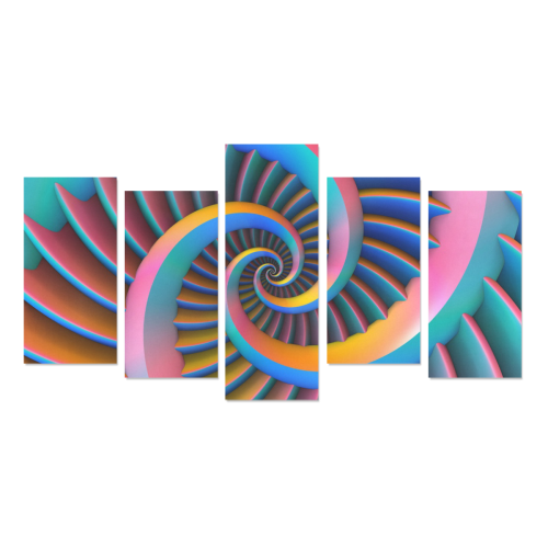 Opposing Spirals Canvas Print Sets E (No Frame)