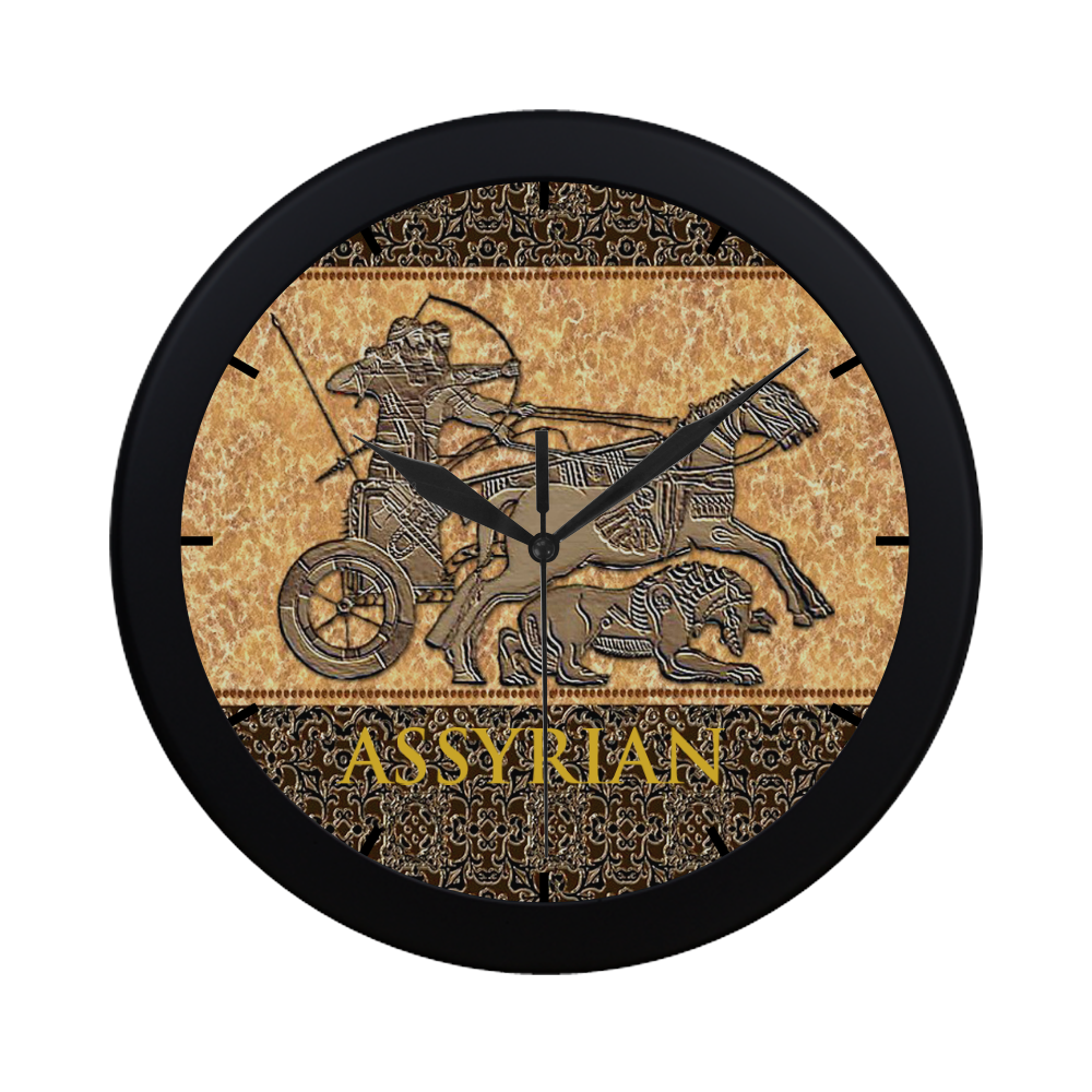 Assyrian Warriors Circular Plastic Wall clock