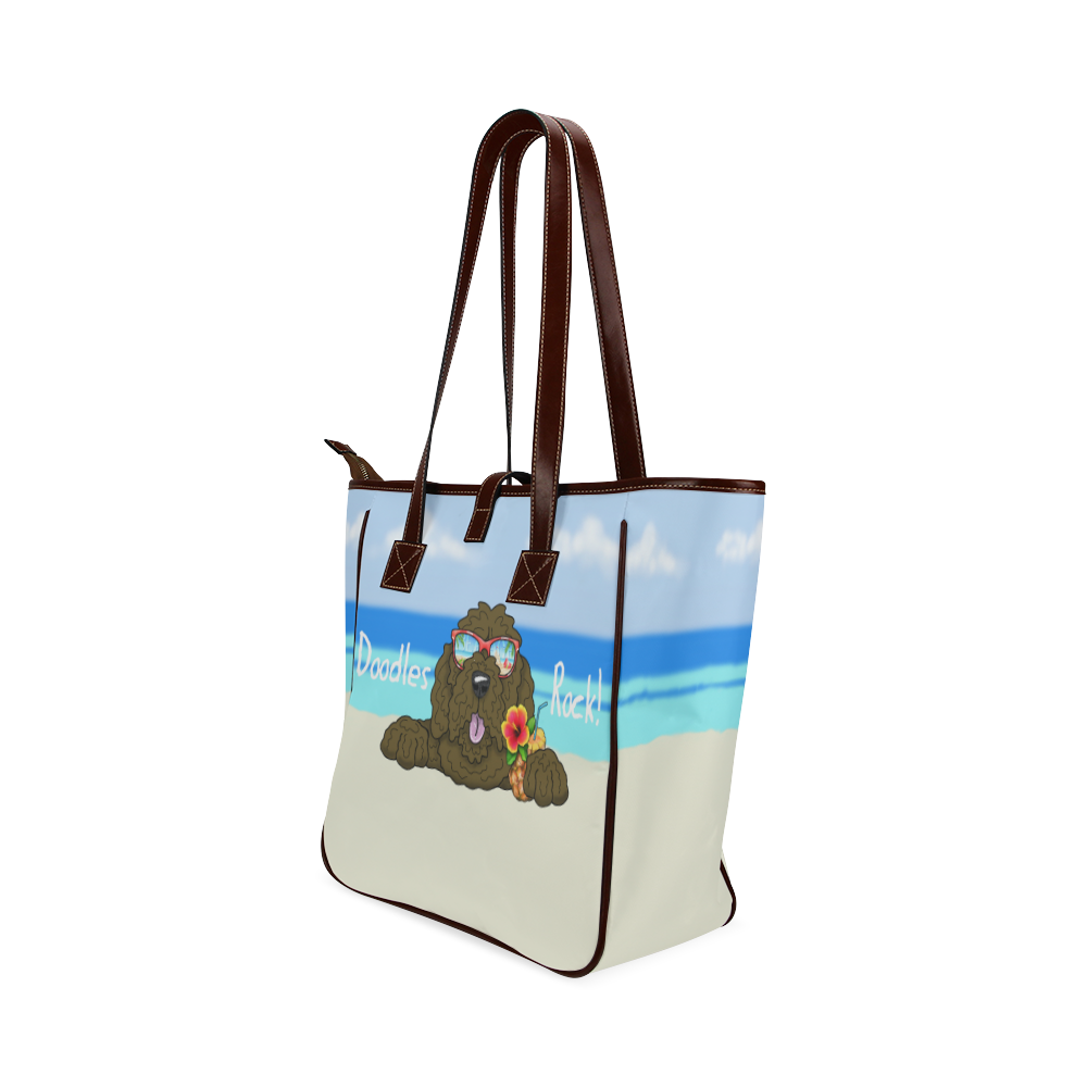 Chocolate Labradoodle Beach Days Classic Tote Bag (Model 1644)
