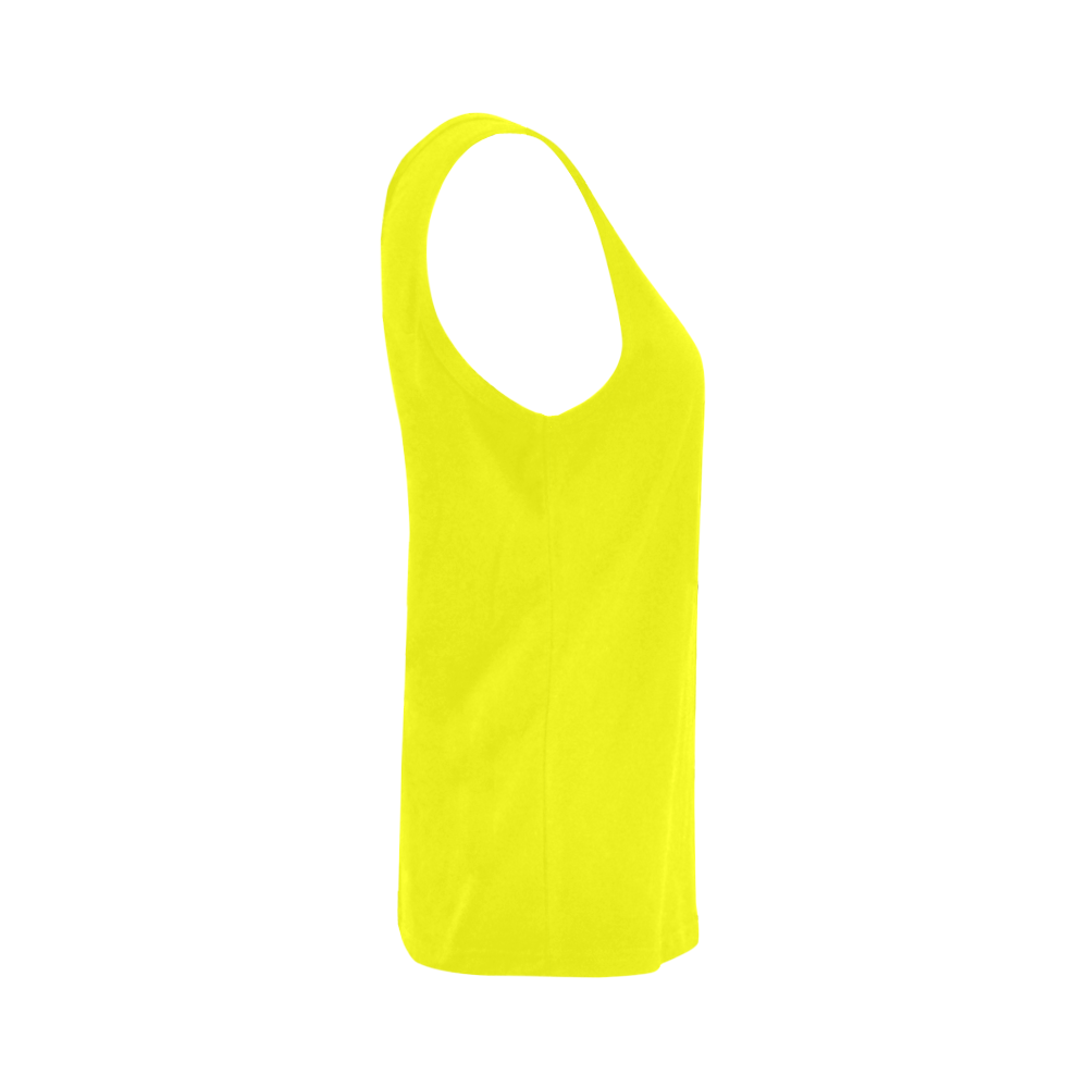 Bright Neon Yellow All Over Print Tank Top for Women (Model T43)