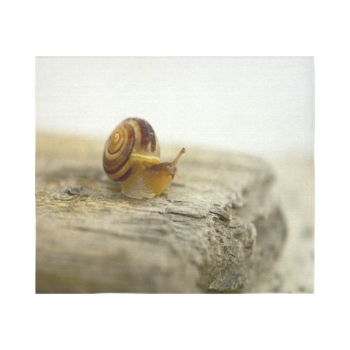 Solitary Snail Cotton Linen Wall Tapestry 60"x 51"