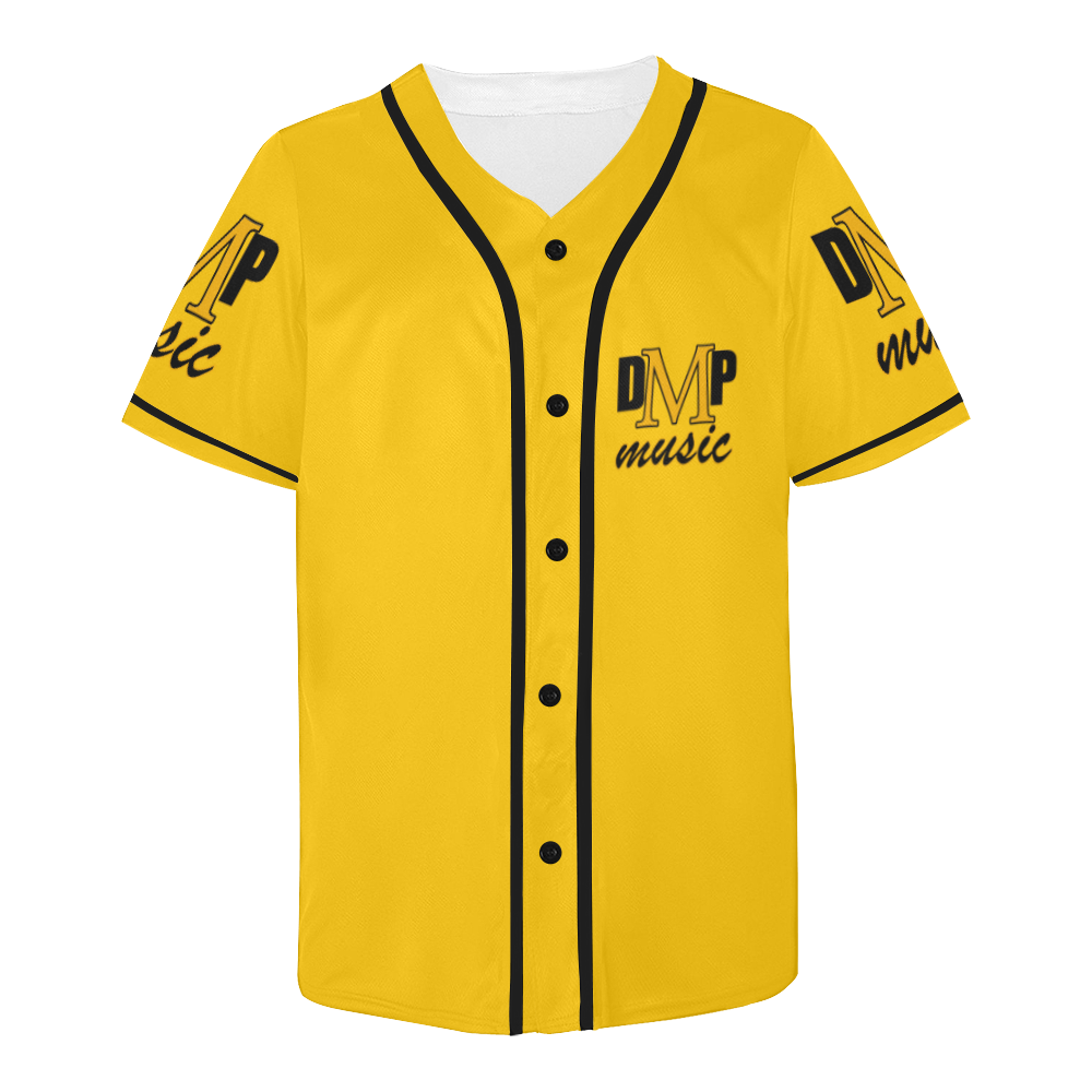 DMP Music Jersey (Yellow) All Over Print Baseball Jersey for Men (Model T50)