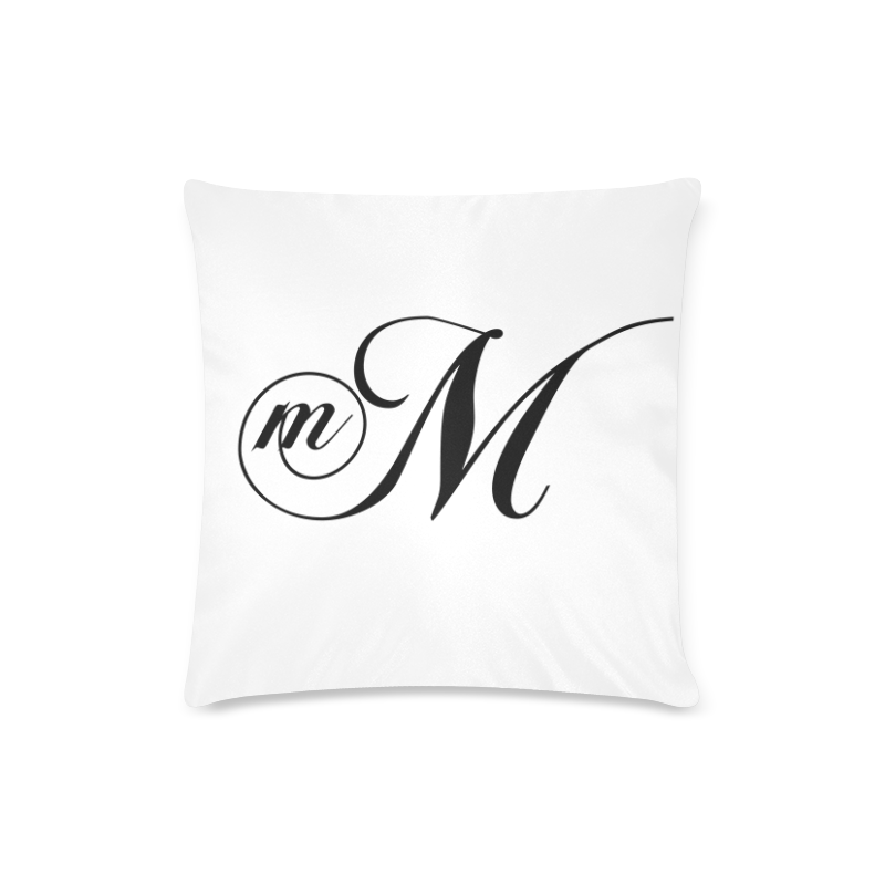 Alphabet M by Jera Nour Custom Zippered Pillow Case 16"x16"(Twin Sides)