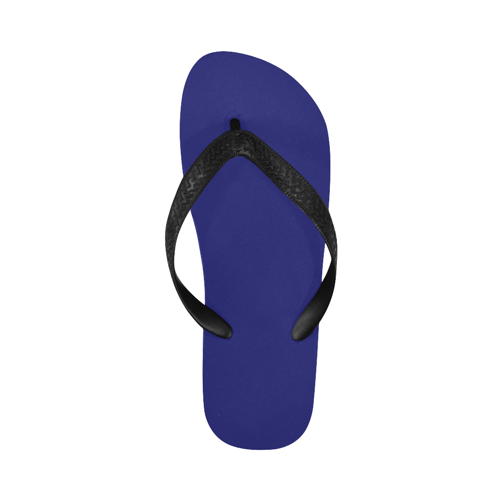 color midnight blue Flip Flops for Men/Women (Model 040)