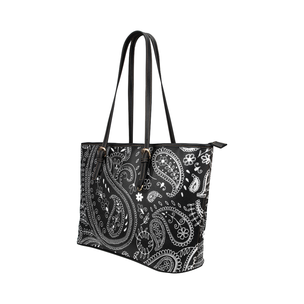 PAISLEY 7 Leather Tote Bag/Large (Model 1651)