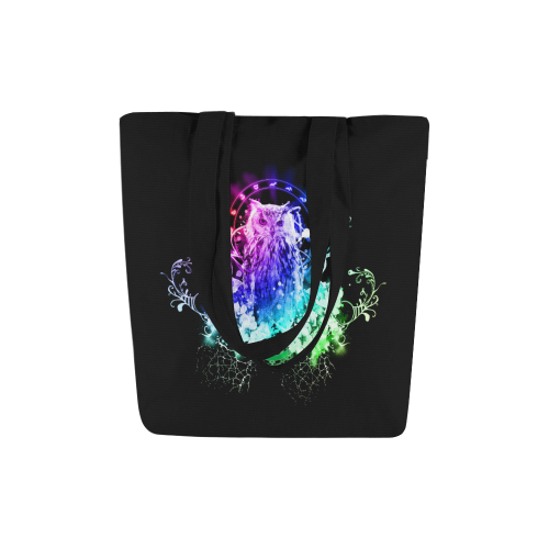 Colorful owl Canvas Tote Bag (Model 1657)