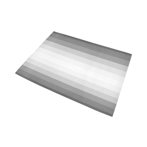 Gray, black, white multicolored stripes Area Rug7'x5'
