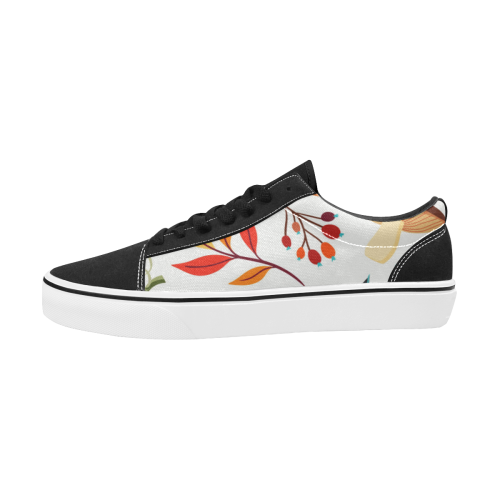 Autumn Mix Women's Low Top Skateboarding Shoes (Model E001-2)