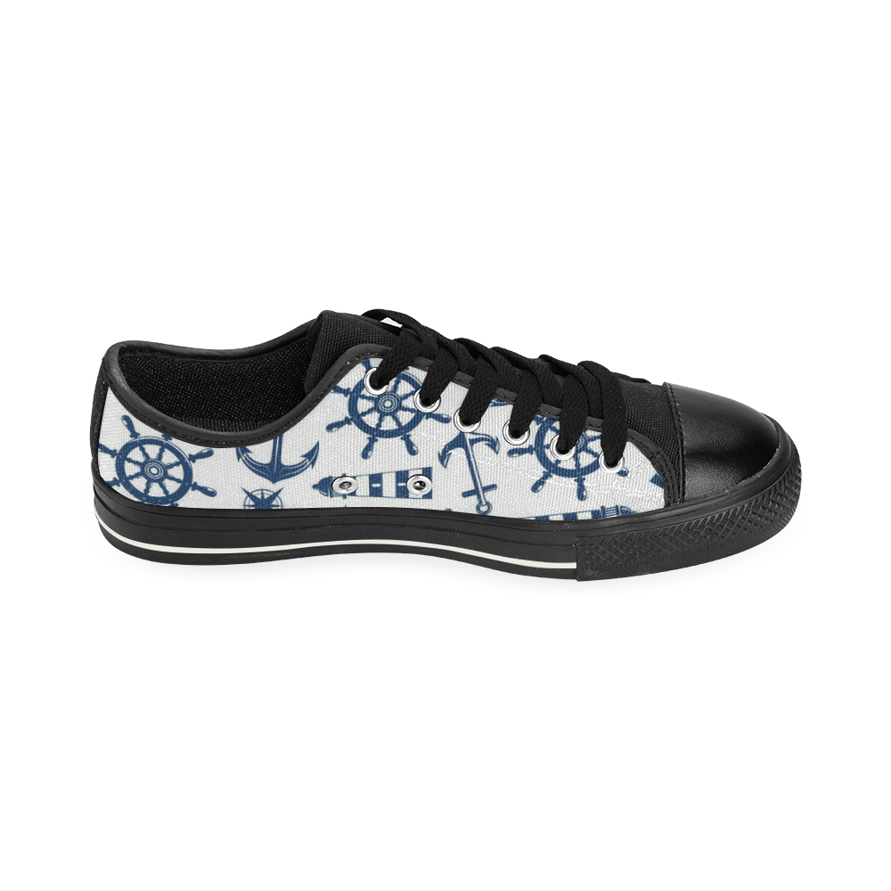 anchor Low Top Canvas Shoes for Kid (Model 018)