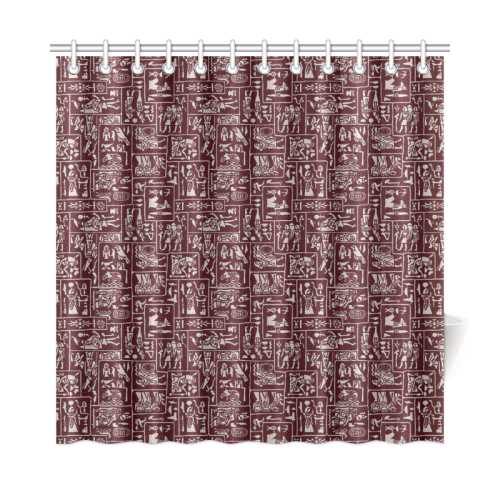 Egyptian hieroglyphs Shower Curtain 72"x72"