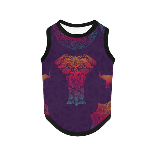 Colorful Elephant Mandala All Over Print Pet Tank Top