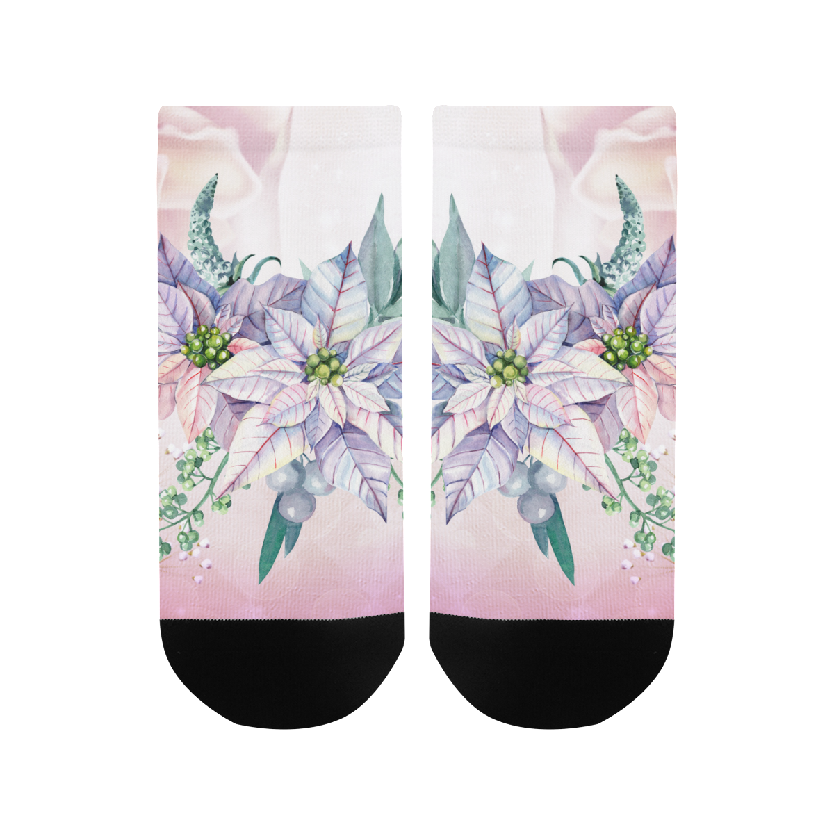 Wonderful flowers, watercolor Men's Ankle Socks