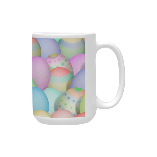 Pastel Colored Easter Eggs Custom Ceramic Mug (15OZ)