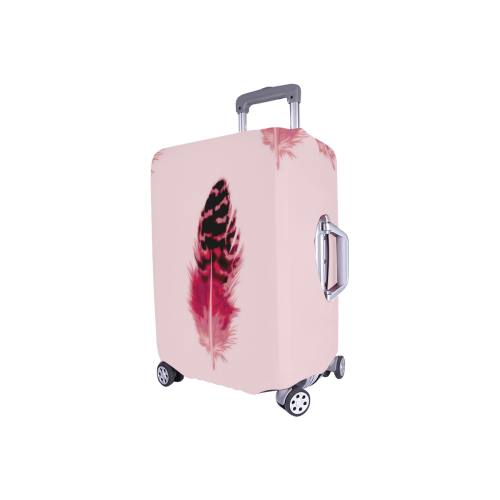 Red Feathers Luggage Cover Luggage Cover/Small 18"-21"