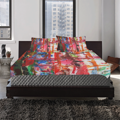 Paint on a white background 3-Piece Bedding Set