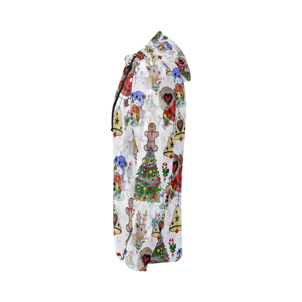 Christmas  Popart by Nico Bielow All Over Print Full Zip Hoodie for Women (Model H14)