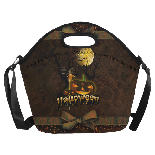 Halloween pumpkin Neoprene Lunch Bag/Large (Model 1669)