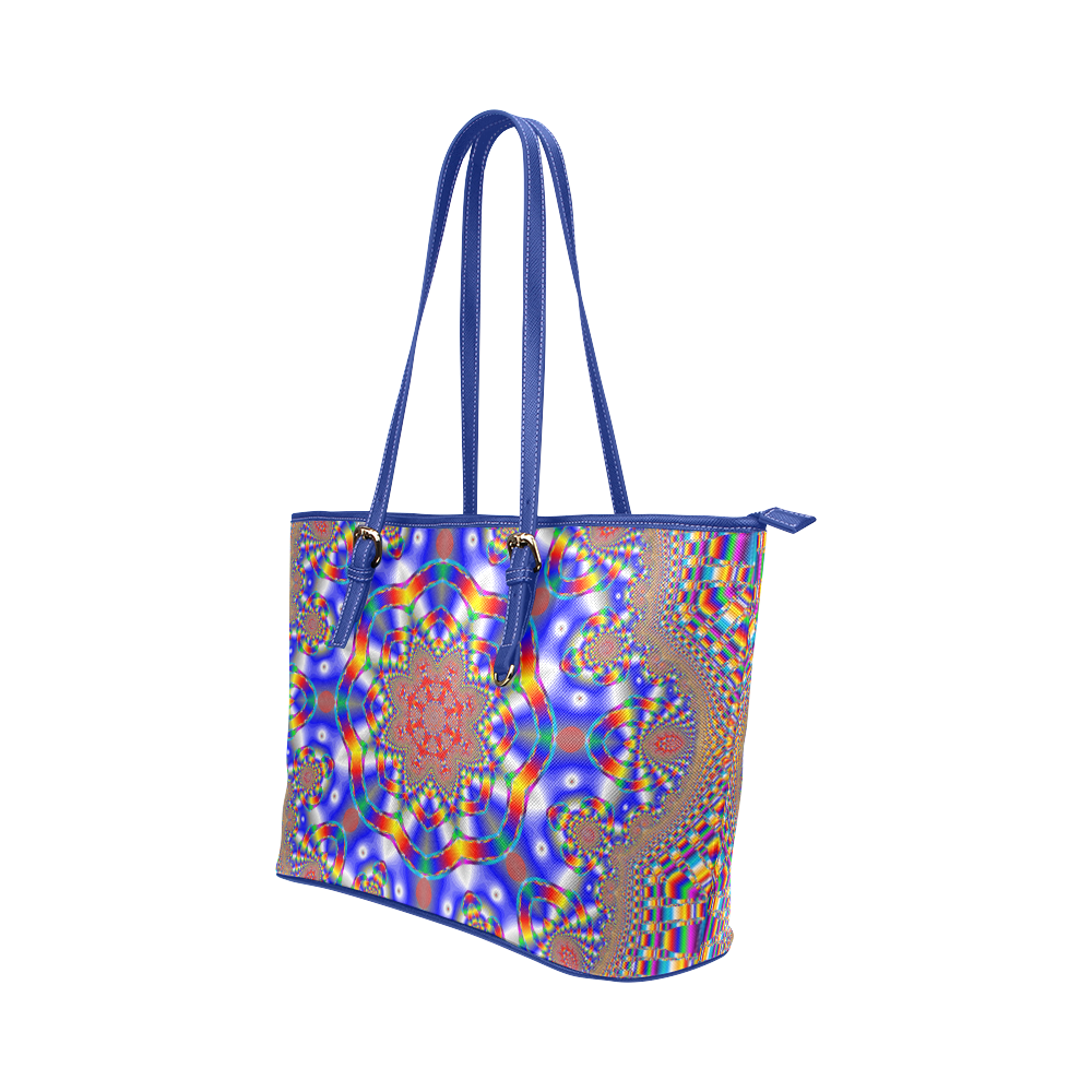 Blue Star Leather Tote Bag/Large (Model 1651)