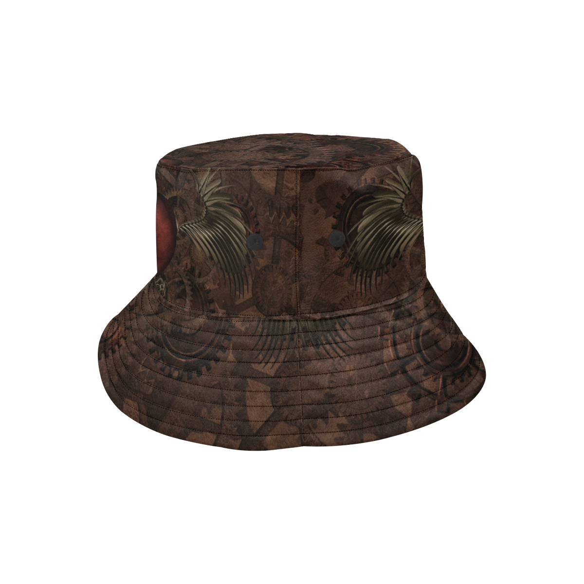 Awesome Steampunk Heart In Vintage Look All Over Print Bucket Hat