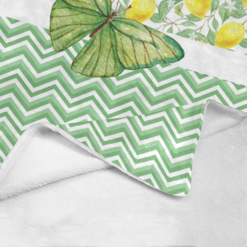 Butterfly And Lemons Ultra-Soft Micro Fleece Blanket 60"x80"