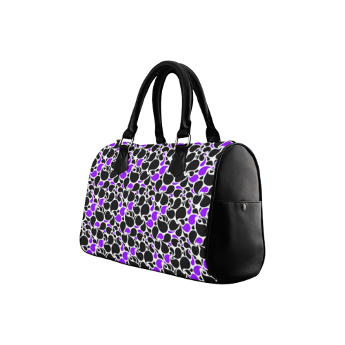 purple black paisley Boston Handbag (Model 1621)