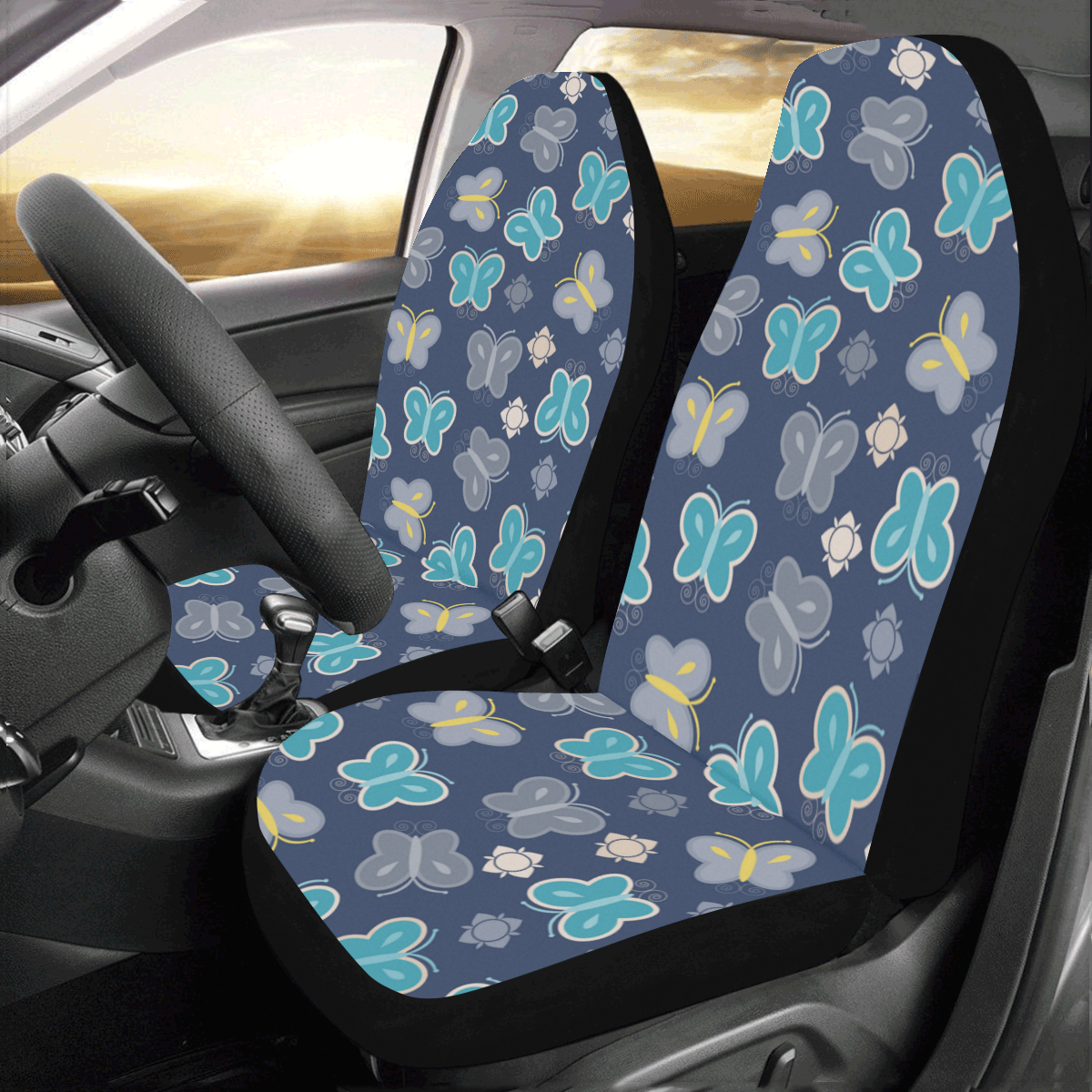 seamless butterfly Car Seat Covers (Set of 2)