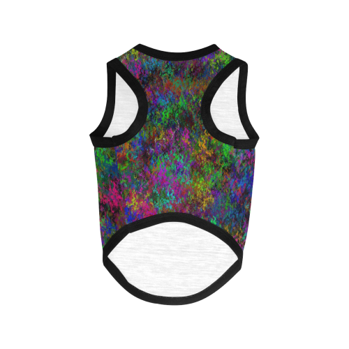 Neon Painted Grunge All Over Print Pet Tank Top