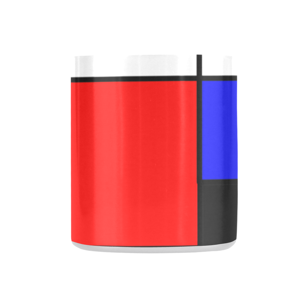 Bauhouse Composition Mondrian Style Classic Insulated Mug(10.3OZ)