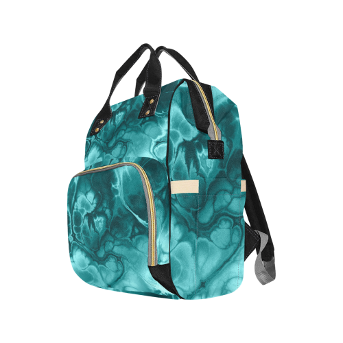 Alien Blue Diaper Backpack. Multi-Function Diaper Backpack/Diaper Bag (Model 1688)
