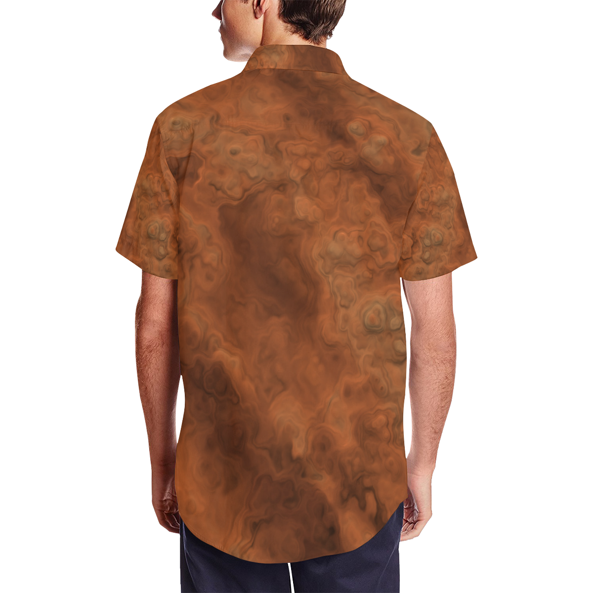 Mars Men's Short Sleeve Shirt with Lapel Collar (Model T54)