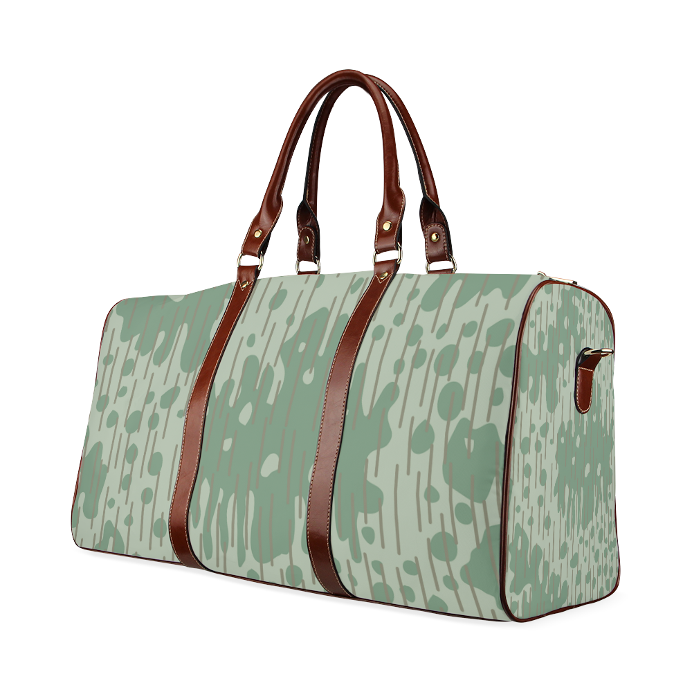 Retro Green Waterproof Travel Bag/Small (Model 1639)
