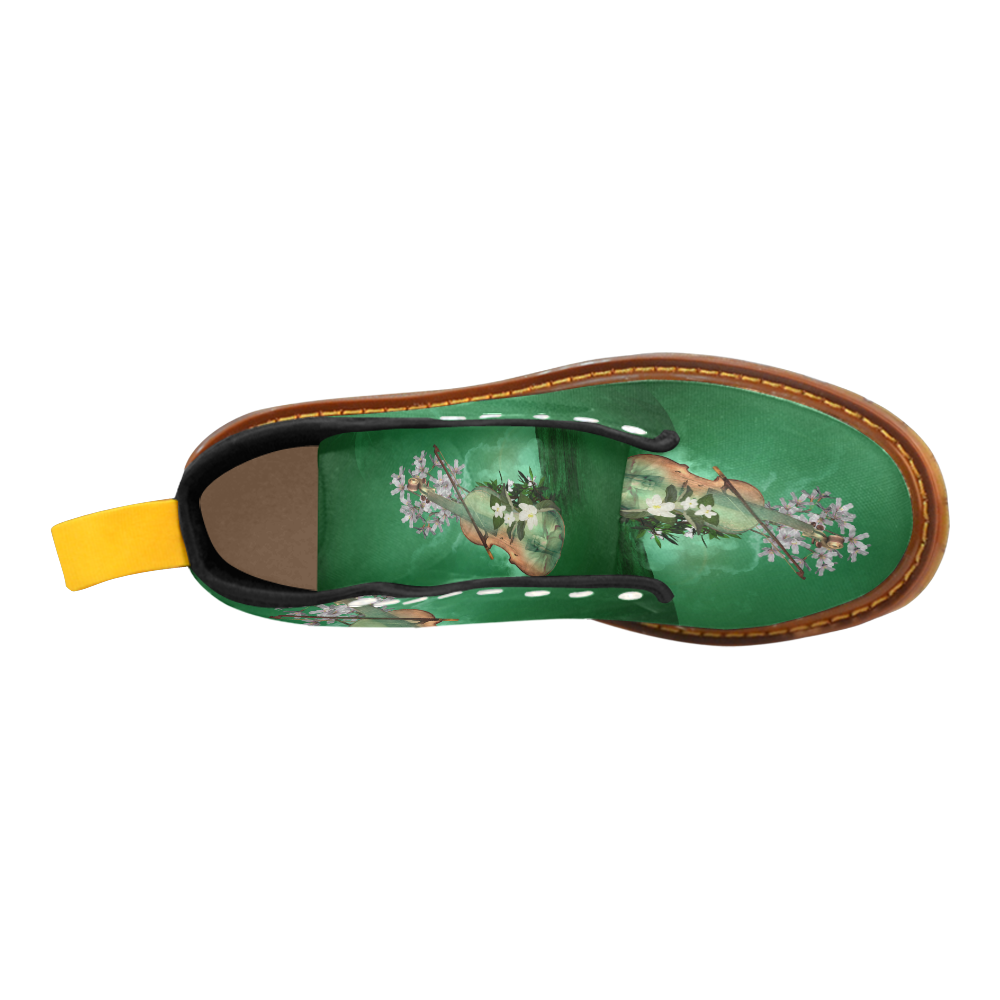 Violin with flowers Martin Boots For Men Model 1203H
