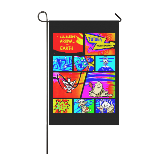 Clonel Bleep Garden Flag Comic Style Garden Flag 12‘’x18‘’（Without Flagpole）