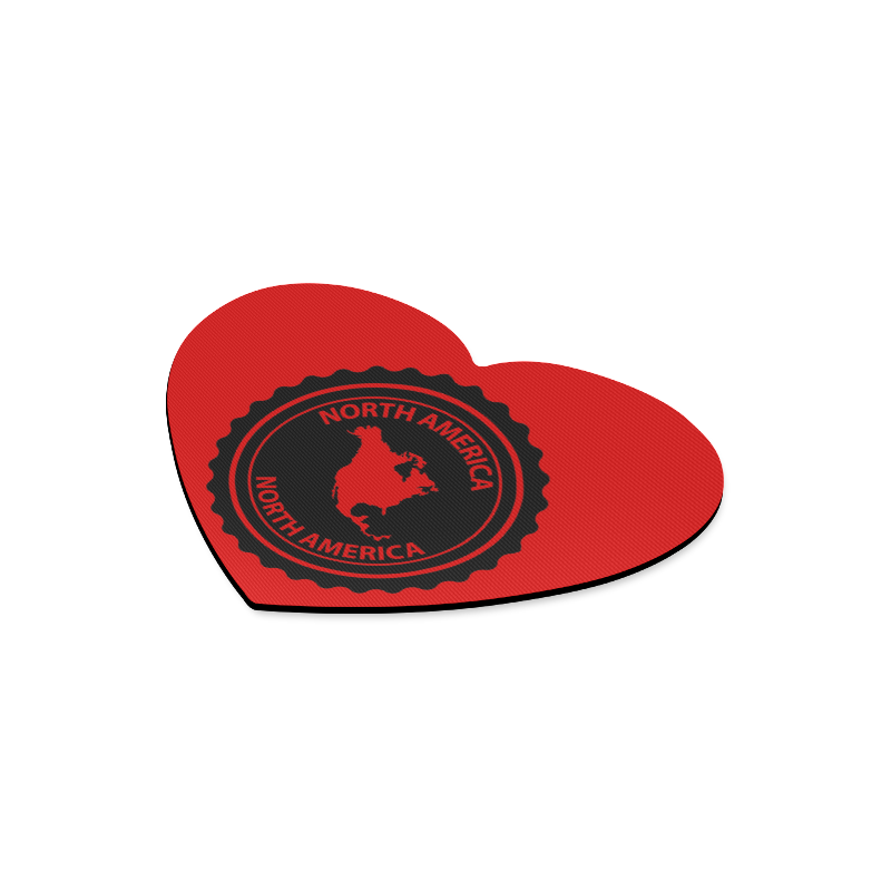 North America stamp Heart-shaped Mousepad