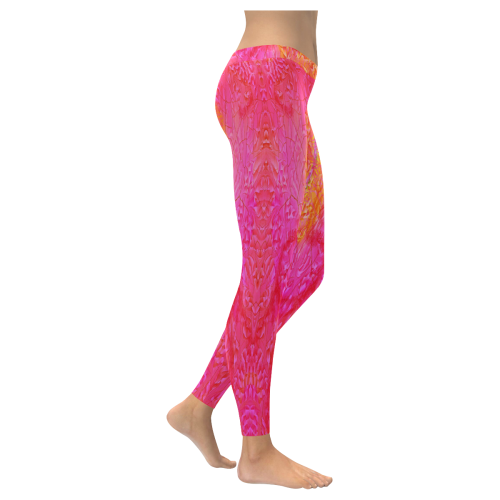 waterfall 5 Women's Low Rise Leggings (Invisible Stitch) (Model L05)