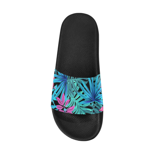 Pretty Leaves 4A by JamColors Women's Slide Sandals (Model 057)