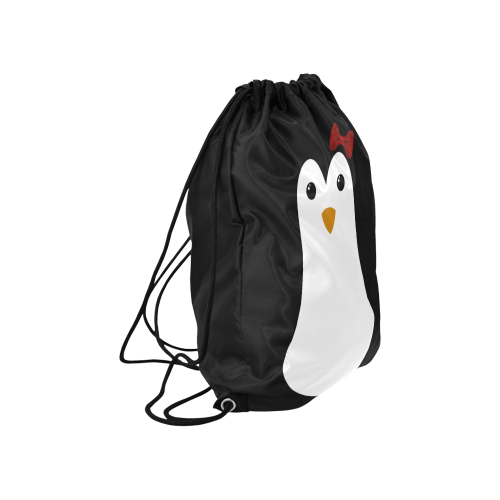 Penguin Kawaii Style Girl Large Drawstring Bag Model 1604 (Twin Sides)  16.5"(W) * 19.3"(H)