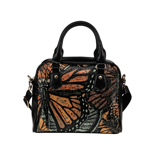 Monarch Collage Shoulder Handbag (Model 1634)