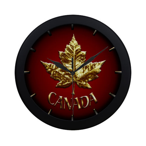 Canada Wall Clock Gold Medal Canada Circular Plastic Wall clock