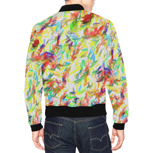 Colorful brush strokes All Over Print Bomber Jacket for Men (Model H19)