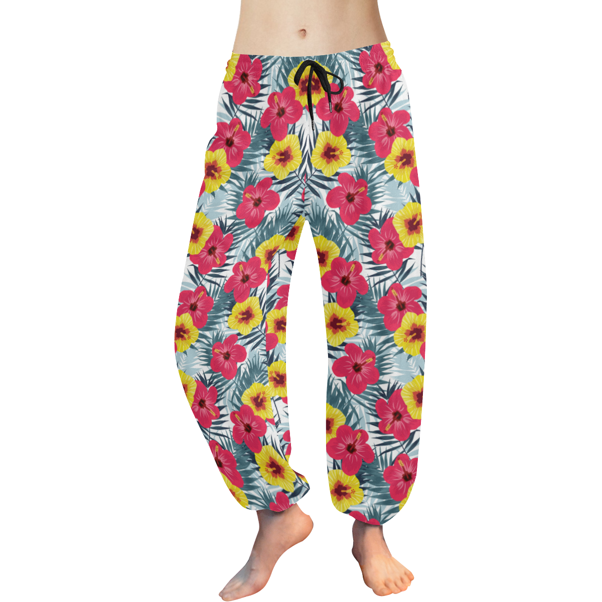 Gumamela Tropical Women's All Over Print Harem Pants (Model L18)