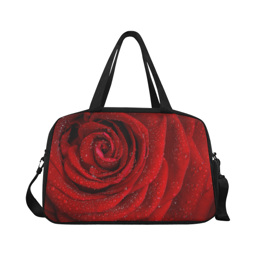 Red rosa Fitness Handbag (Model 1671)