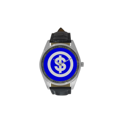 DOLLAR SIGNS 2 Men's Casual Leather Strap Watch(Model 211)