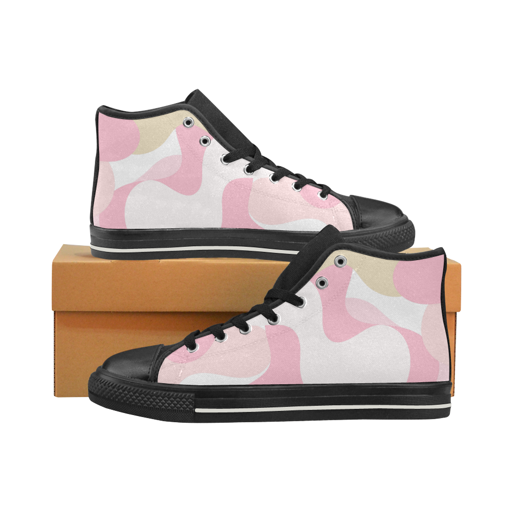 Modern Pattern 9 High Top Canvas Shoes for Kid (Model 017)
