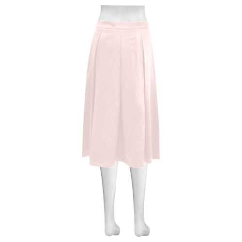 color misty rose Mnemosyne Women's Crepe Skirt (Model D16)