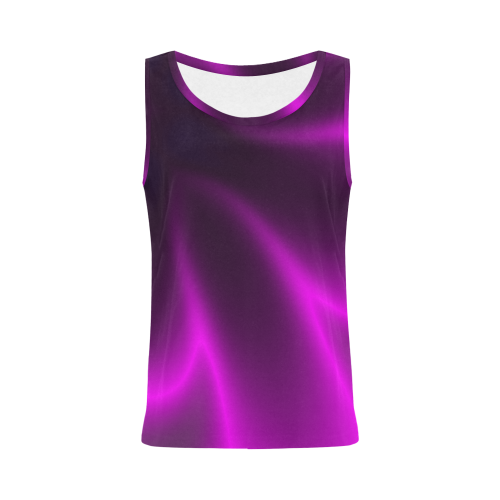 Purple Blossom All Over Print Tank Top for Women (Model T43)