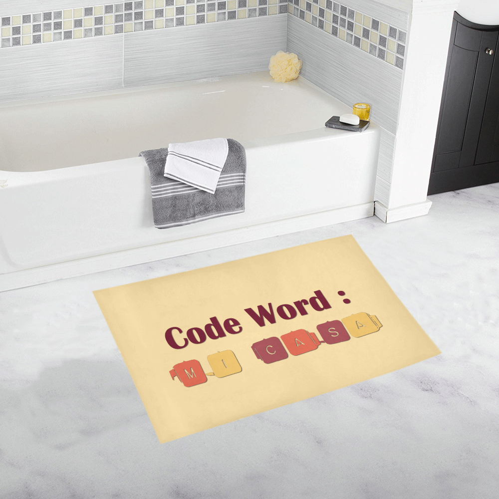 code-word-jacksonsrunaway-doormat Bath Rug 20''x 32''
