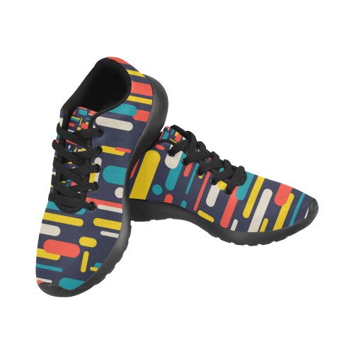 Colorful Rectangles Men’s Running Shoes (Model 020)