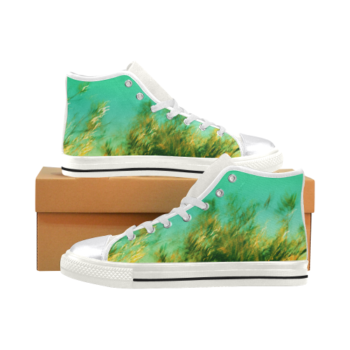 underwater feeling Women's Classic High Top Canvas Shoes (Model 017)