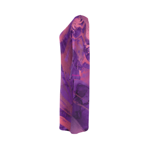 FD's Purple Marble Collection- Women's Purple Marble Round Collard Dress 53086 Round Collar Dress (D22)